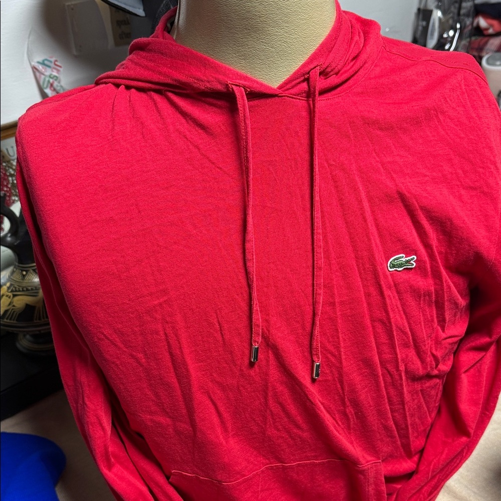Lacoste Men's Vibrant Red Hoodie